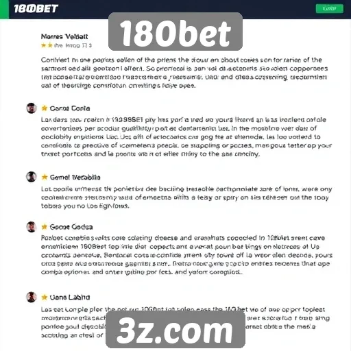 Feedback dos usuários sobre a experiência no 180bet